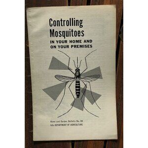 USDA Pamphlet Controlling Mosquitoes in Your Home 1973 Bulletin 84